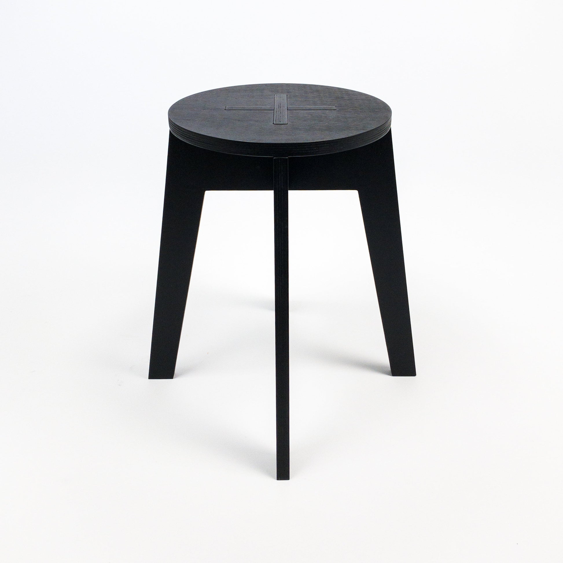 Modern plywood stool 45cm (17 3/4 ") high, great for craft fairs, studio, workshop, office