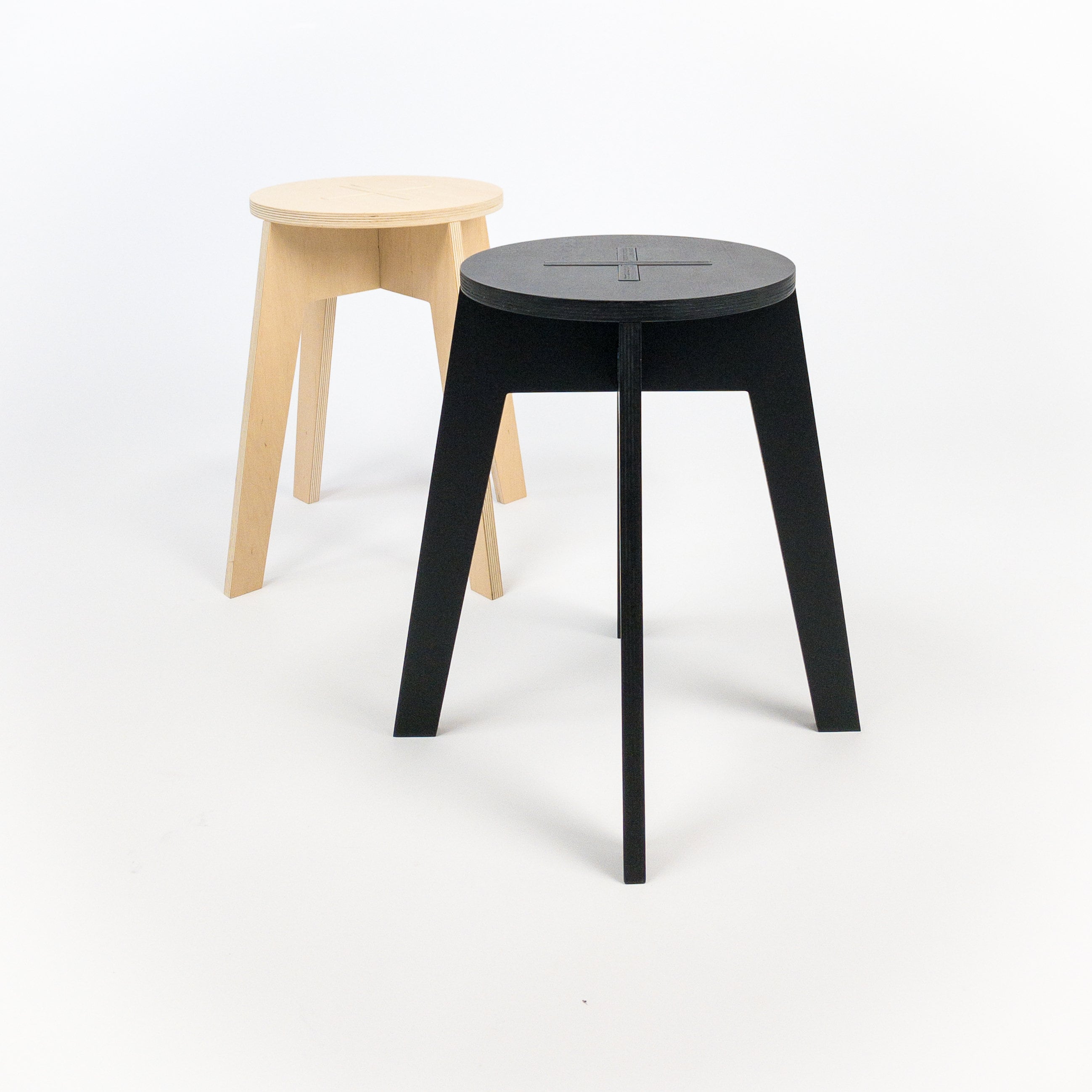 Modern plywood stool 45cm 17 3 4