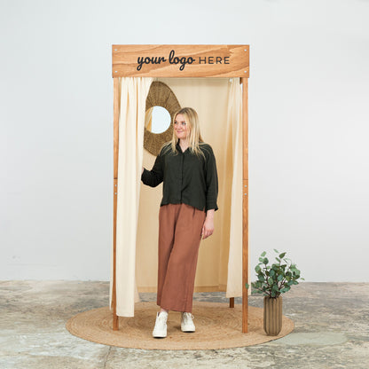 Collapsible Wooden Fitting Room VH-03-CF for trade shows, showrooms, fashion fair and events | Milimetry