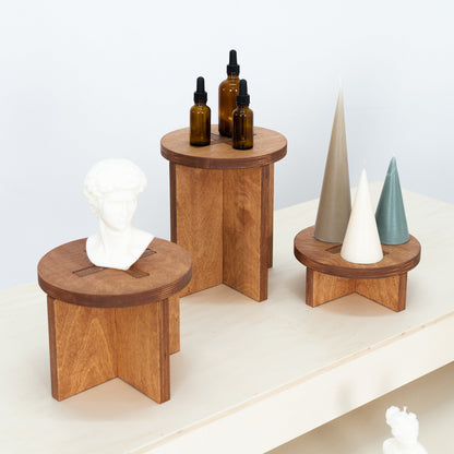 Set of 3 risers VAR-02-CF | display stands