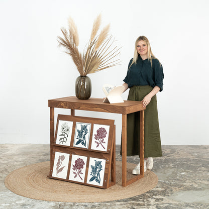 compact tabletop display stand for boutique branding

